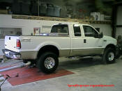 White Ford at Speed Engineering and Dyno