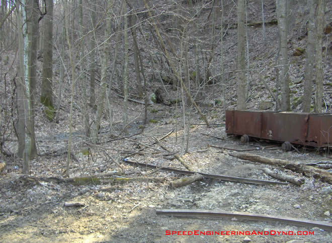 Like an old movie, the rusty coal cars and train tracks outside the Dynamited mine give this place some great stories